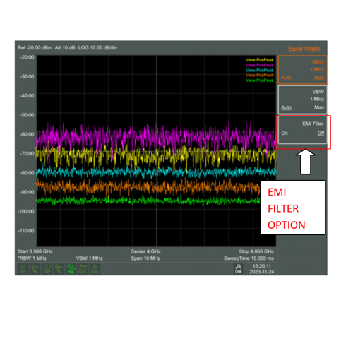 GW Instek GSP-8800E1  opzione di attivazione EMI