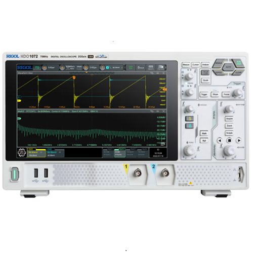 Oscilloscopio Rigol  HDO1072 70 MHz, 1 GSa/s, 50 Mpts, 2CH DHO - Rigol Italia