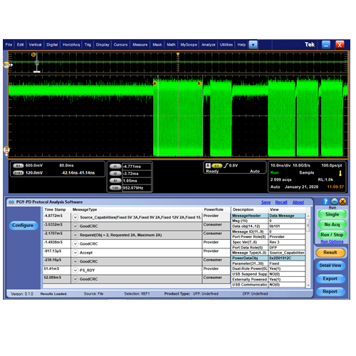 Prodigy PGY-UART-NL software decodificatore di protocollo Node Locked ( per Tektronix Windows Oscilloscope )