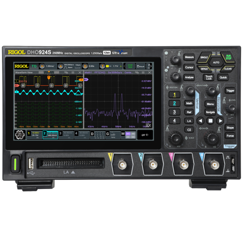 Oscilloscopio Rigol  DHO924S  250 MHz, 1,25 GSa/s, 50 Mpts, 4CH+16CH - Rigol Italia