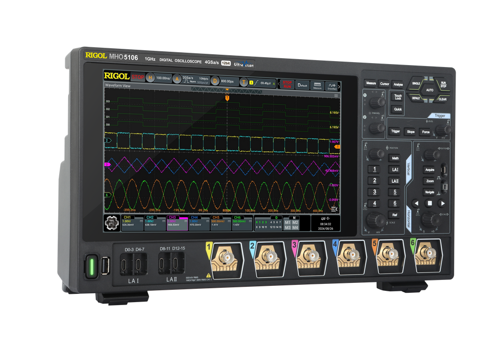 Oscilloscopio Rigol  MHO5106   1 GHz, 4 GSa/s, 12-bit, 6+16CH
