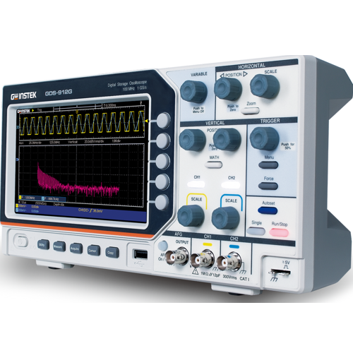 Oscilloscopio digitale  GW-Instek GDS-912G  100MHz 2 Canali (with 25MHz AFG)