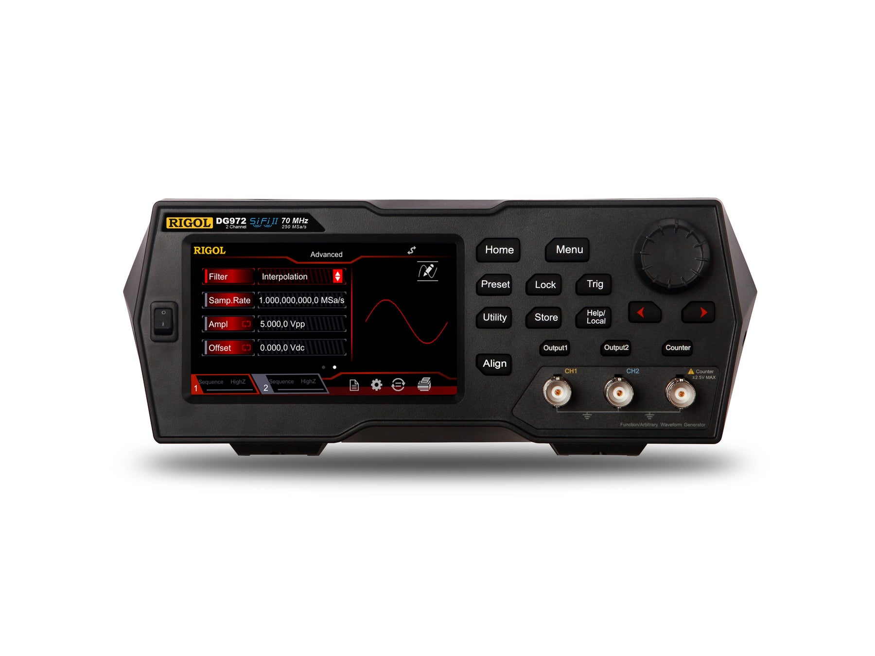 Generatore di funzione Rigol DG972 (70 MHz, dual-channel) - Rigol Italia