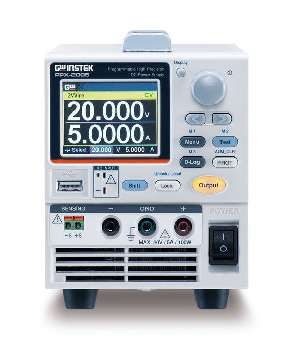 Alimentatore programmabile di alta precisione DC GW Instek PPX-2005(20V/5A/100W)