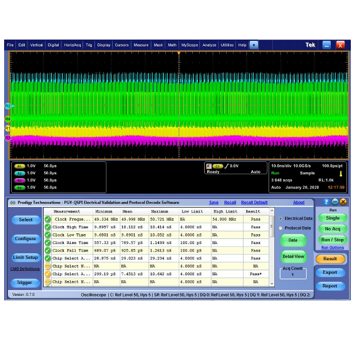 Prodigy PGY-QSPI-NL software decodificatore di protocollo Node Locked ( per Tektronix Windows Oscilloscope )
